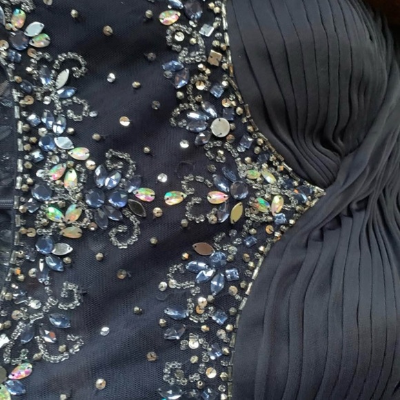 Patra Navy Blue Beaded Gown - Picture 3 of 7